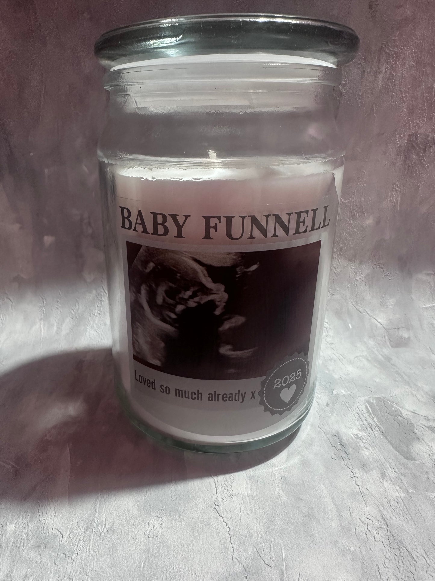 Personalised Baby Scan Candle