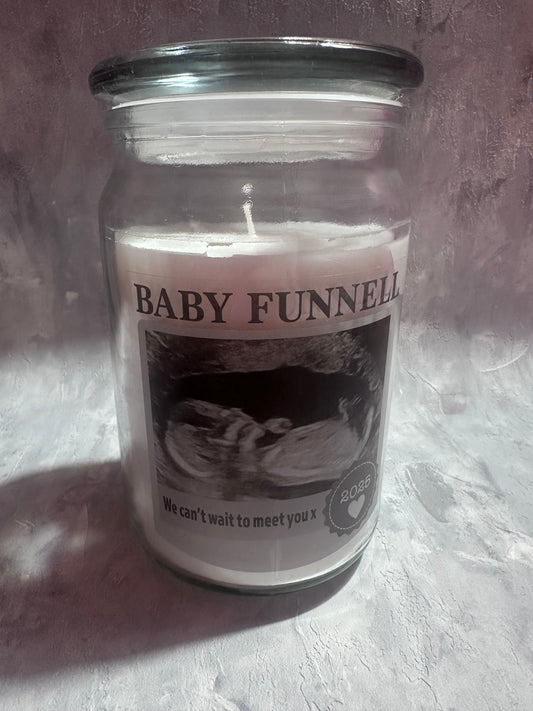 Personalised Baby Scan Candle